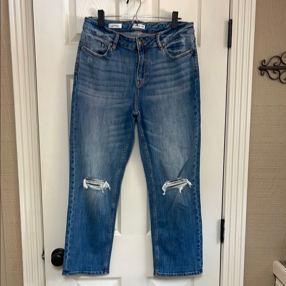 Vigoss Stevie Crop Straight Jeans in Blue